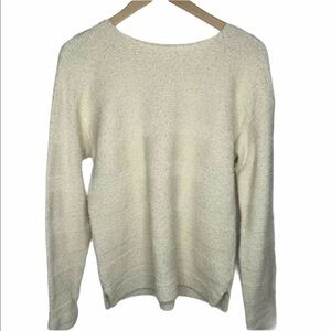 FLAX Womens Cotton Blend Sweater Size S/M cream White